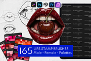 165 Procreate Lips Stamps, a Brush Add-On by Selentaori Studio (Thumbnail 1 of 11)