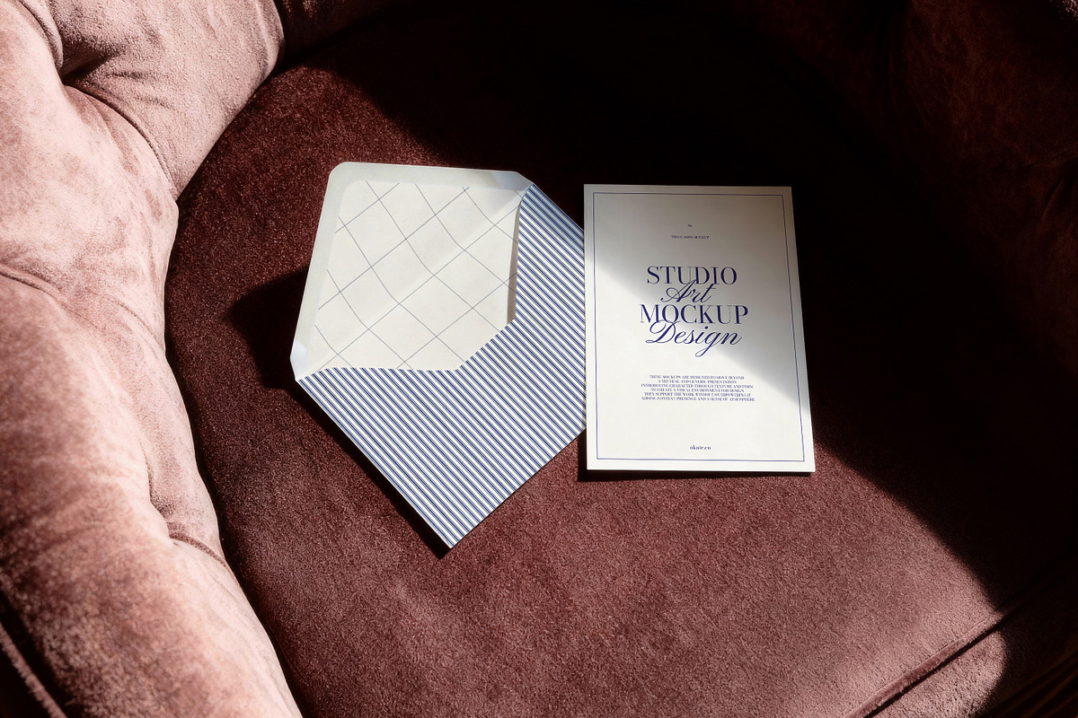 A6 Card & Envelope Mockup | Rose, a Product Mockup by nkate (Photo 4 of 5)