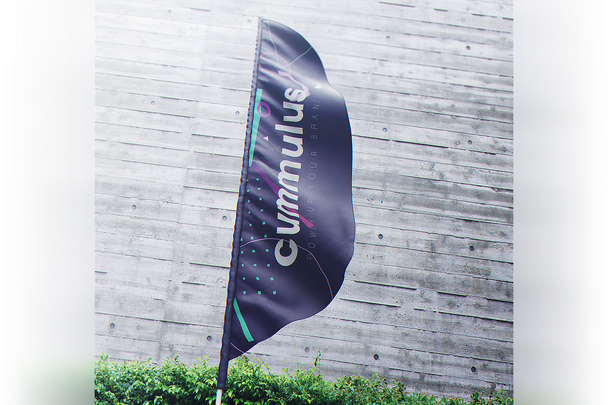 Quill Feather Bow Sail Flag MockUp, an Advertising Mockup by coloformia (Photo 11 of 15)