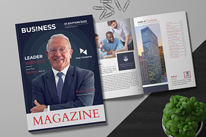 Business Magazine Layout, a Magazine Template by MightyDesign