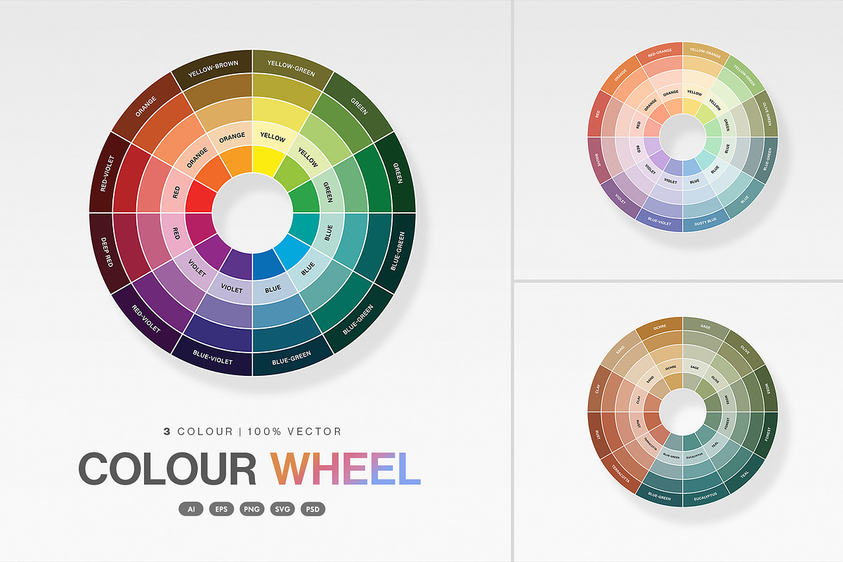 Color Wheel Chart Template, a Branding & Logo Template by DesignerCandies