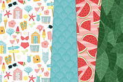 Summer Digital Paper Clipart Set, a Pattern Graphic by Paper Starr Studio (Thumbnail 5 of 6)
