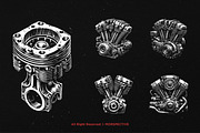 10 Bundle Dark Art Engine Skull, an Illustration by Morspective (Thumbnail 3 of 7)