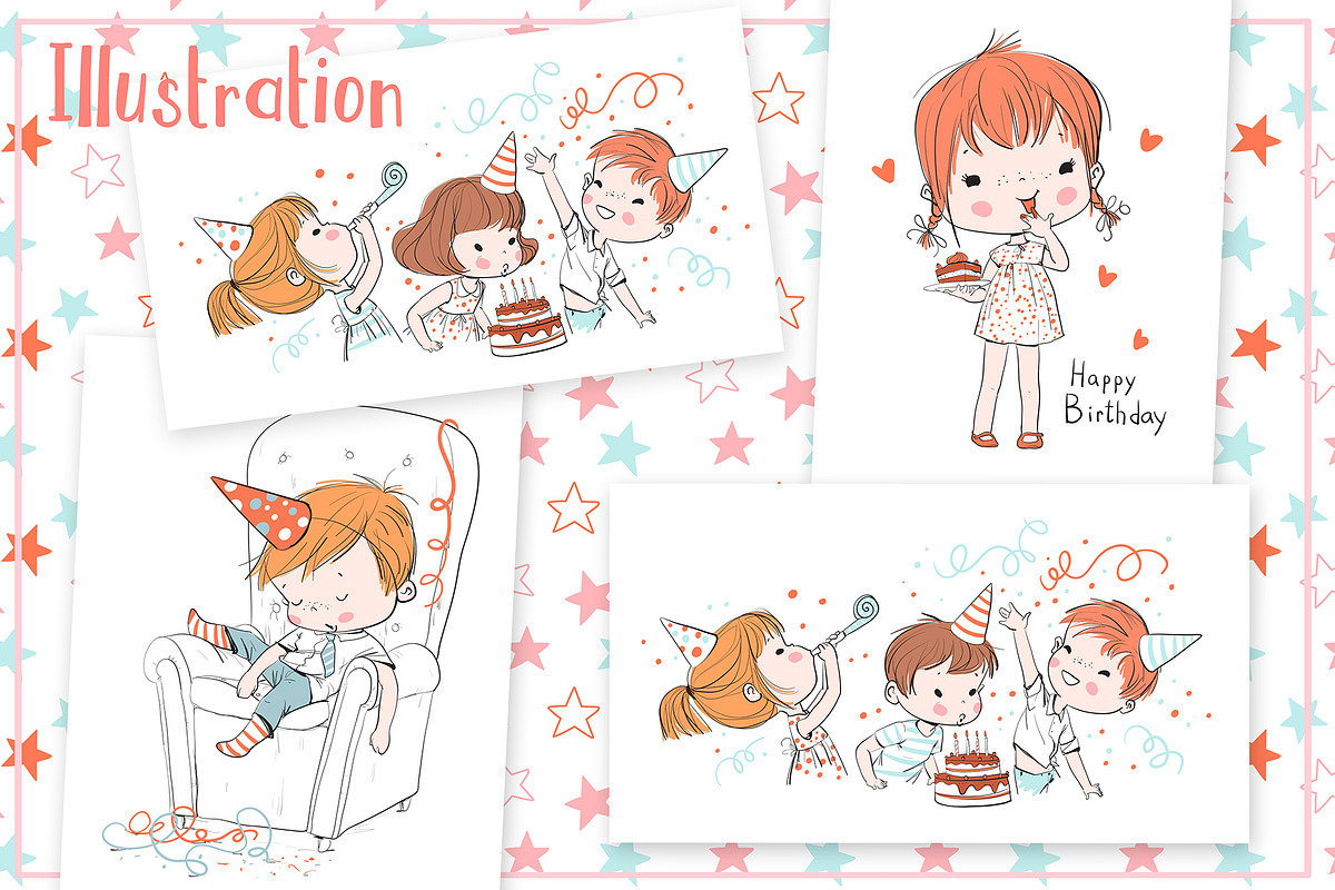 Happy Birthday., a Decorative Illustration by Natalia Skripko (Photo 2 of 3)