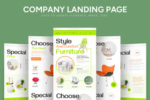 Interior Furniture Landing Page, an UI Kit Template by CreativeShaper