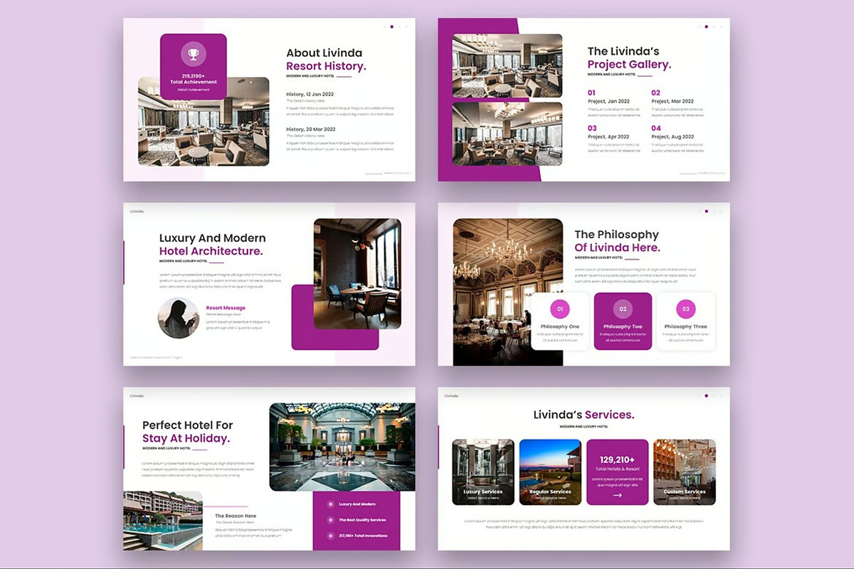 Livinda  Hotel and Resort Powerpoint, a Presentation Template by Fit-tee (Photo 6 of 6)