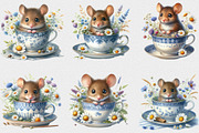 Watercolor Mouse In a Cup Clipart, a Seasonal Illustration by Craft Nest (Thumbnail 4 of 6)