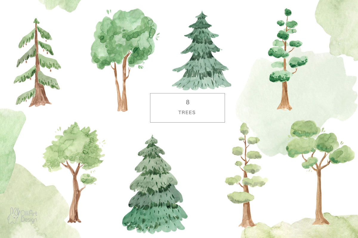 WOODLAND BABIES. Watercolor set, an Animal Illustration by OlliArtDesign (Photo 5 of 9)