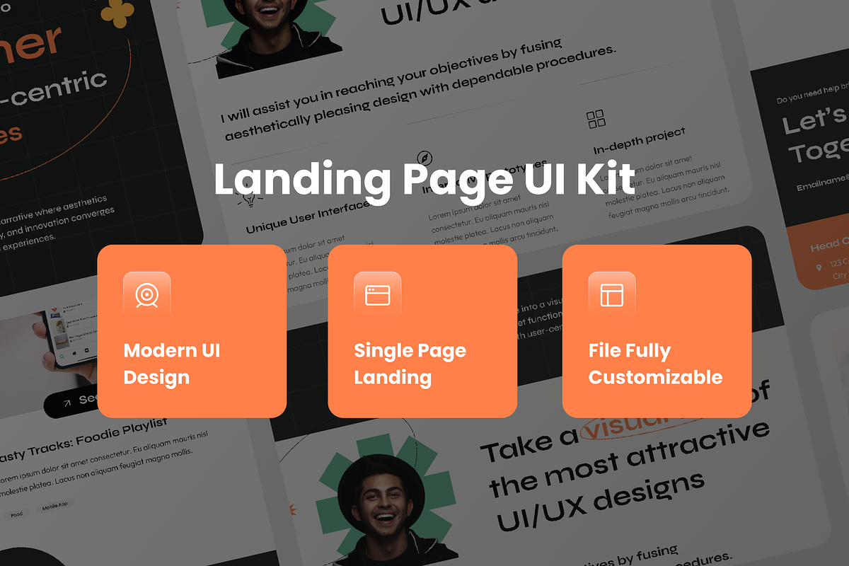 CreativePop - Portfolio Landing Page, a Landing Page Template by SquidPixey (Photo 3 of 5)