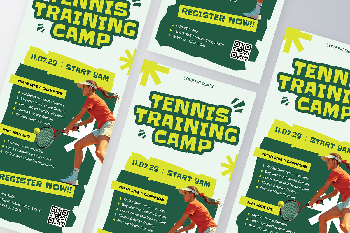 Sport Tennis Roll Up Banner, a Poster Template by Annora Studio (Photo 5 of 6)