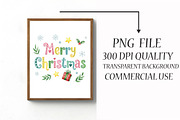 Merry Christmas Sublimation Design, an Illustration by Libby Wishes (Thumbnail 4 of 6)