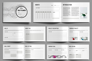 Daily Planner Template Layout, a Stationery Template by MightyDesign