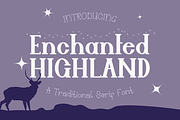 Enchanted Highland Serif Font, a Slab Serif Font by Dancing with Ink (Thumbnail 1 of 19)