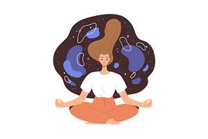 Women Meditating Concept