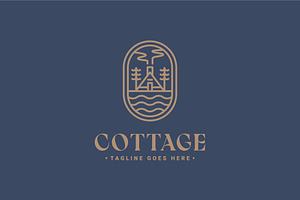 outdoor cottage badge logo design, a Branding & Logo Template by Blazybone