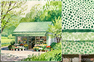 Dreamy Watercolor Flower Shop