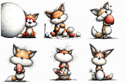 Whimsical Easter Fox Clipart, an Illustration by Libby Wishes (Thumbnail 6 of 7)