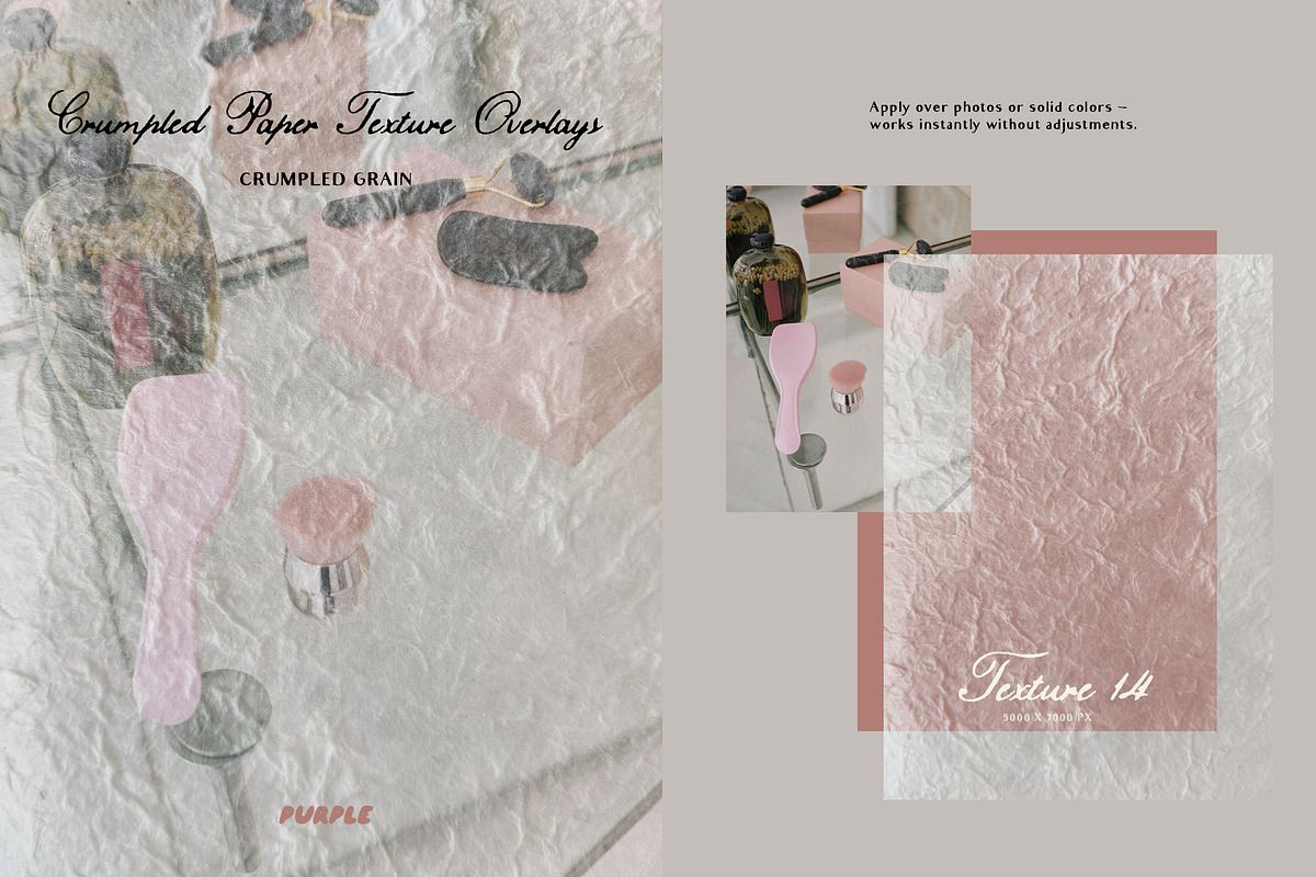 Crumpled Paper Texture Overlays, a Texture Graphic by Purple (Photo 5 of 17)