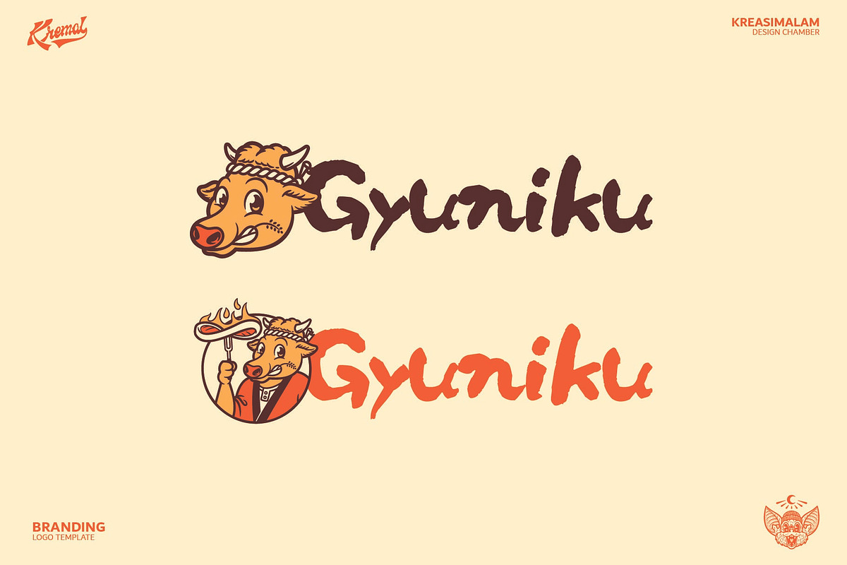 Gyuniku Logo Template, a Branding & Logo Template by Kreasi Malam (Photo 3 of 9)