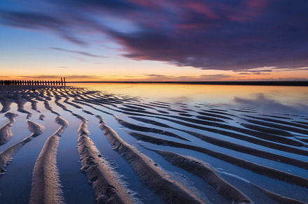 A seascape during sunset., a Nature Photo by Landscape and travel