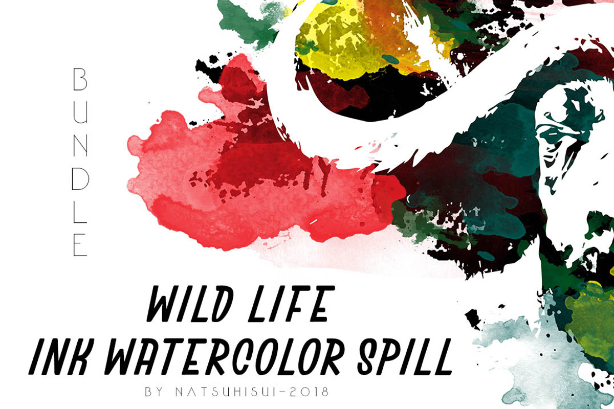 Wild life Ink - Watercolor Spill, an Animal Illustration by Natsuhisui (Photo 1 of 13)