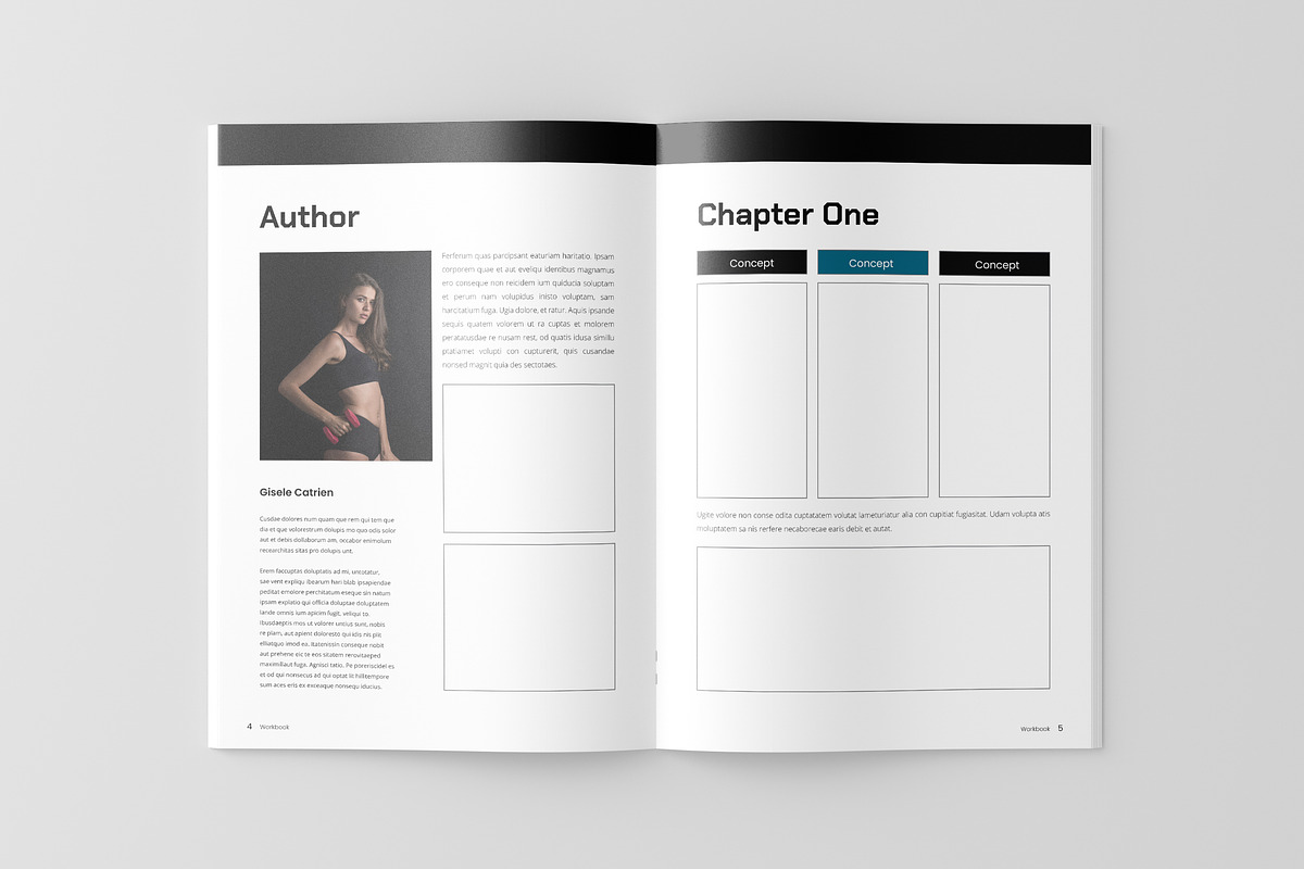Fitness Simple Modern Workbook, a Brochure Template by UICreative (Photo 2 of 5)