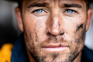 Portrait of a coal miner with helmet, an Industrial Photo by MistyDay