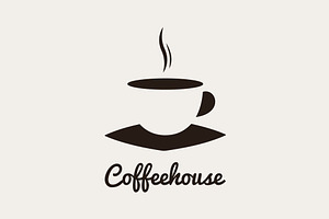 Coffee Cup Logo On White Background