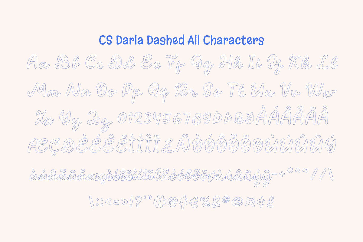 CS Darla Dashed, a Script Font by Craft Supply Co. (Photo 8 of 8)