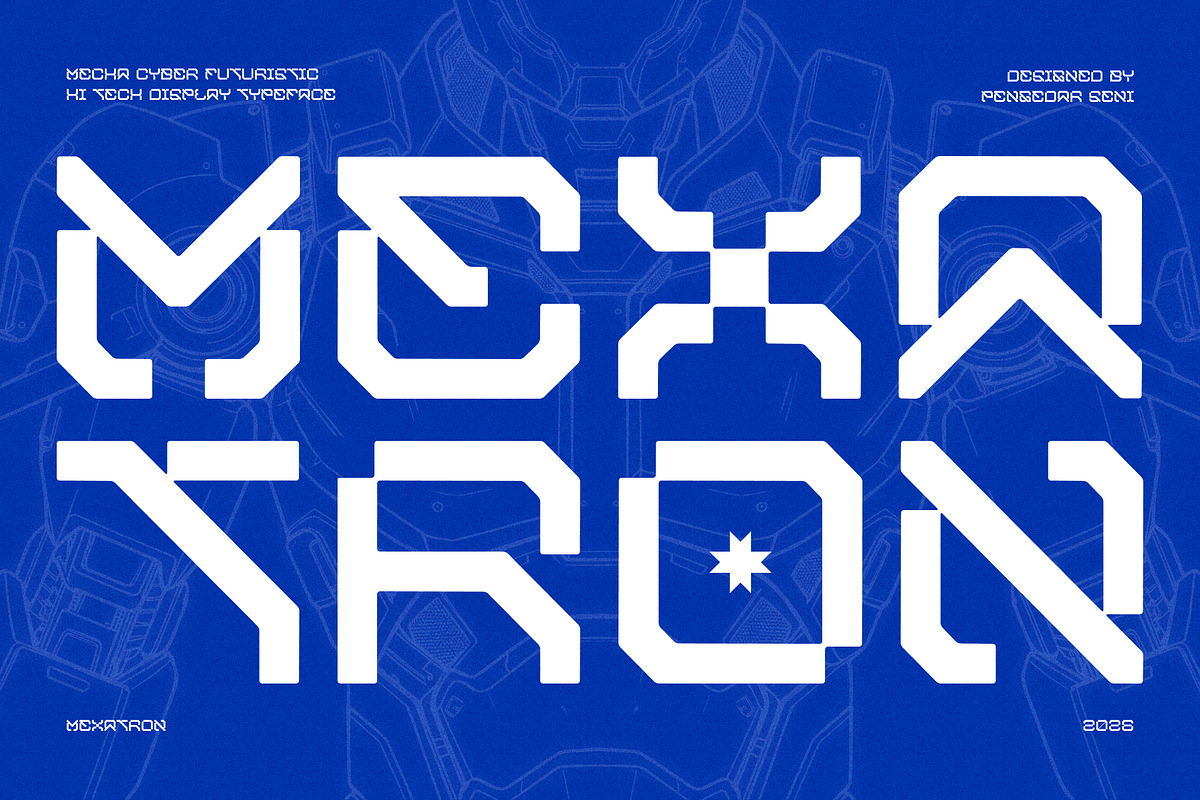 Mexatron - Sci-Fi Display Font, a Sans Serif Font by Pengedar Seni (Photo 1 of 10)