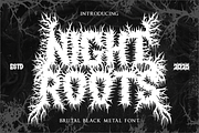 Night Roots Brutal Black Metal Font, a Blackletter Font by PutraCetol Studio (Thumbnail 1 of 5)