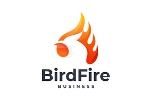 Eagle Head Fire Logo Illustrations