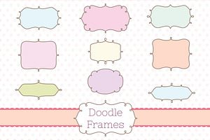 Retro Label Frames Shapes Set No 19