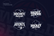 4 Hockey Emblems + Typeface, an Illustration by TickStyle (Thumbnail 3 of 4)