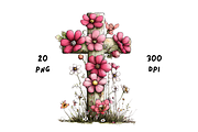 Whimsical Easter Cross Floral Spring, a Seasonal Illustration by GiraffeCreative (Thumbnail 19 of 20)