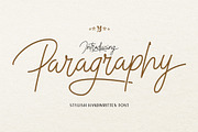 Paragraphy script font, a Script Font by MJtypefoundry (Thumbnail 1 of 12)