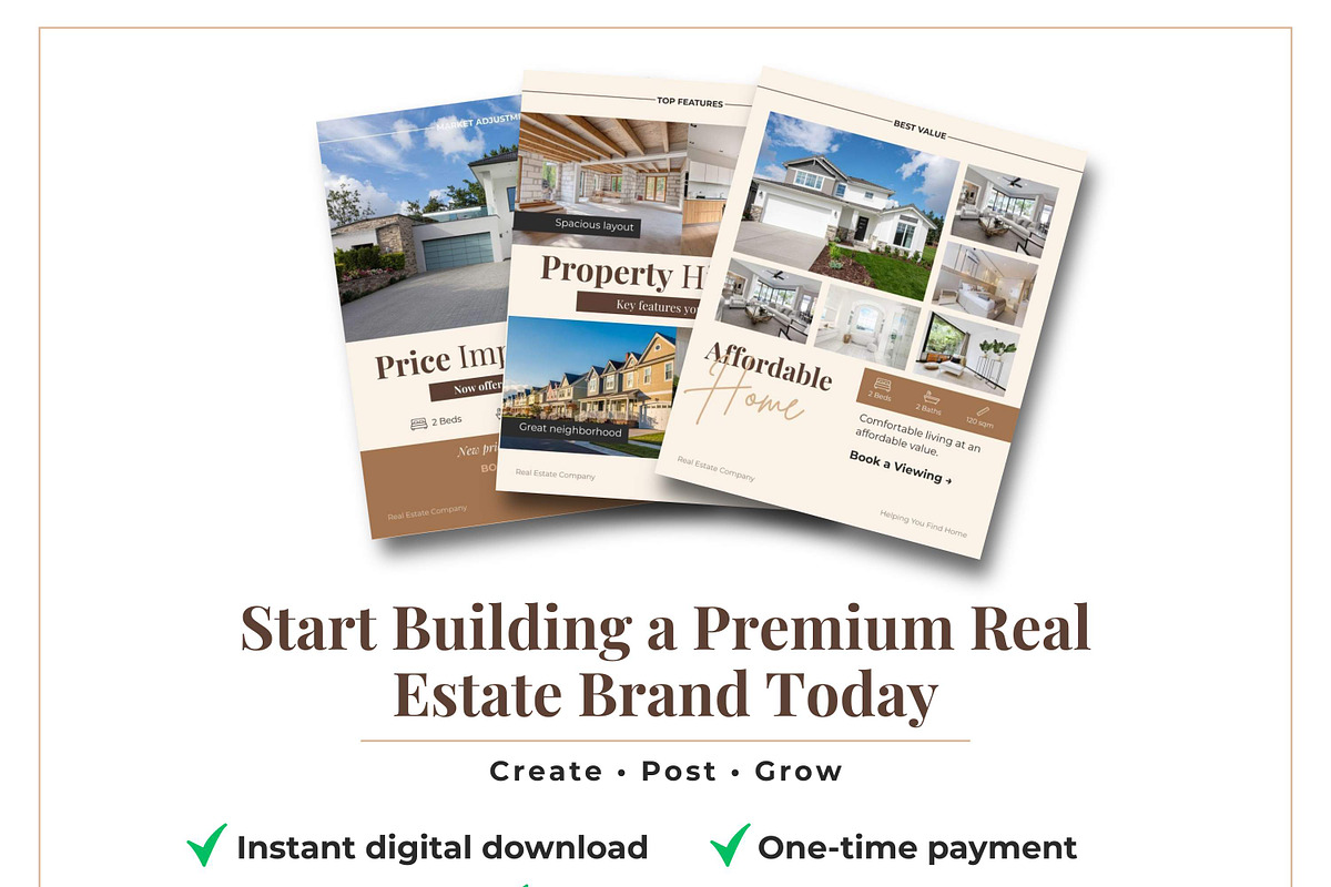 Warm Real Estate Instagram Template, a Social Media Template by Everyday Perfection (Photo 11 of 11)