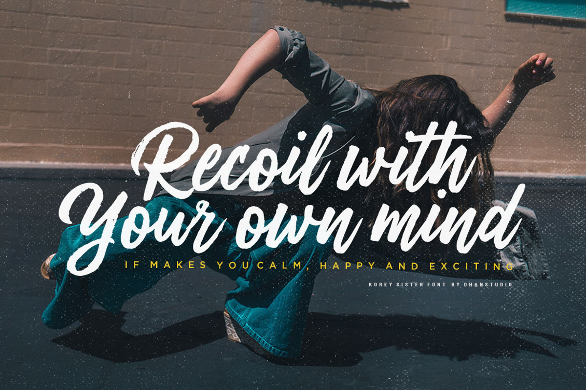 Korey Sister Brush Font preview 7