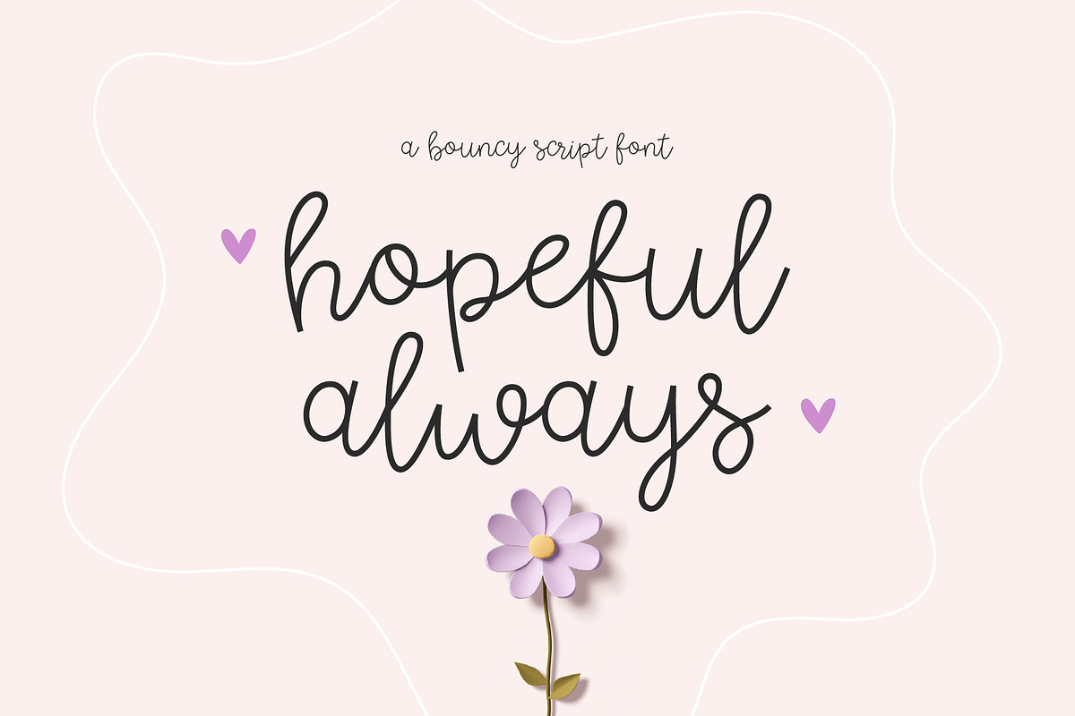 Hopeful Always Bouncy Script Font, a Script Font by Kaya Fonts (Photo 1 of 31)