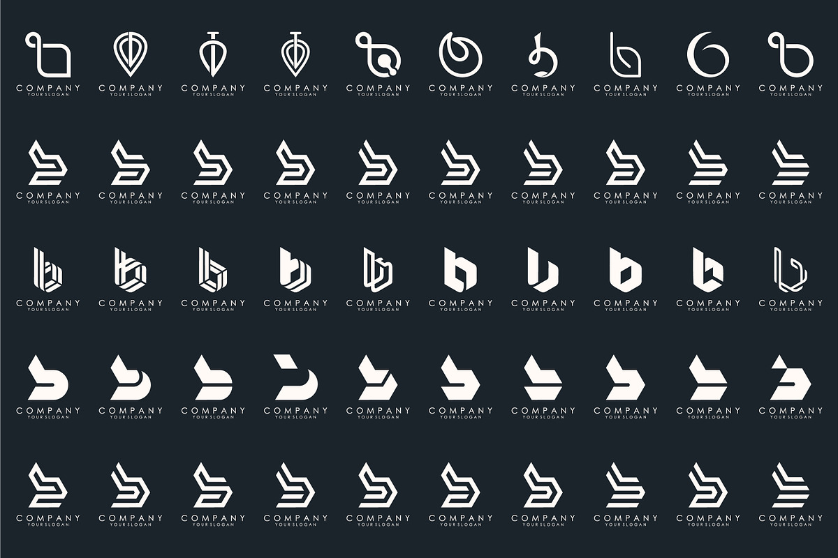 set of letter B logo design vector, a Branding & Logo Template by BARONSTD (Photo 3 of 4)