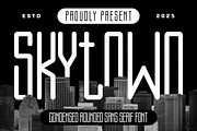 Skytown Condensed Rounded Sans Serif, a Font by PutraCetol Studio (Thumbnail 1 of 5)