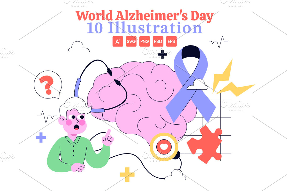10 World Alzheimer's Day, a Healthcare Illustration by denayunebgt (Photo 1 of 4)