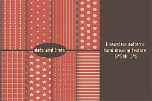 Cute hand drawn seamless patterns