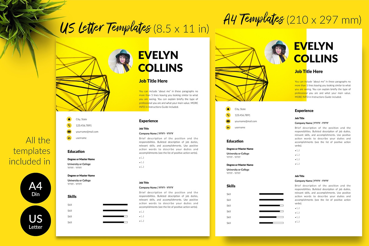 Modern Resume Bundle / CV - Evelyn, a Resume Template by Templates Design Co. (Photo 8 of 17)
