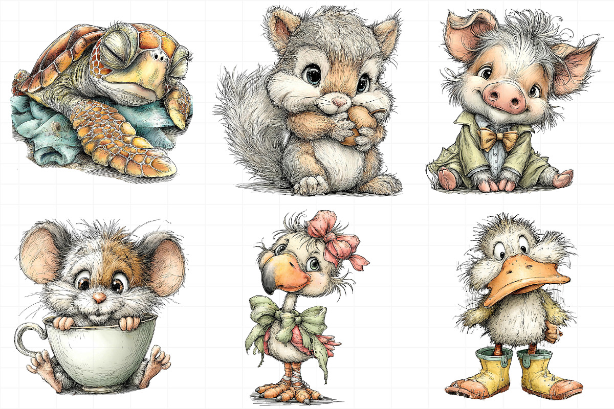 Watercolor Nursery Animals Clipart, an Illustration by Daily.Designs (Photo 4 of 5)