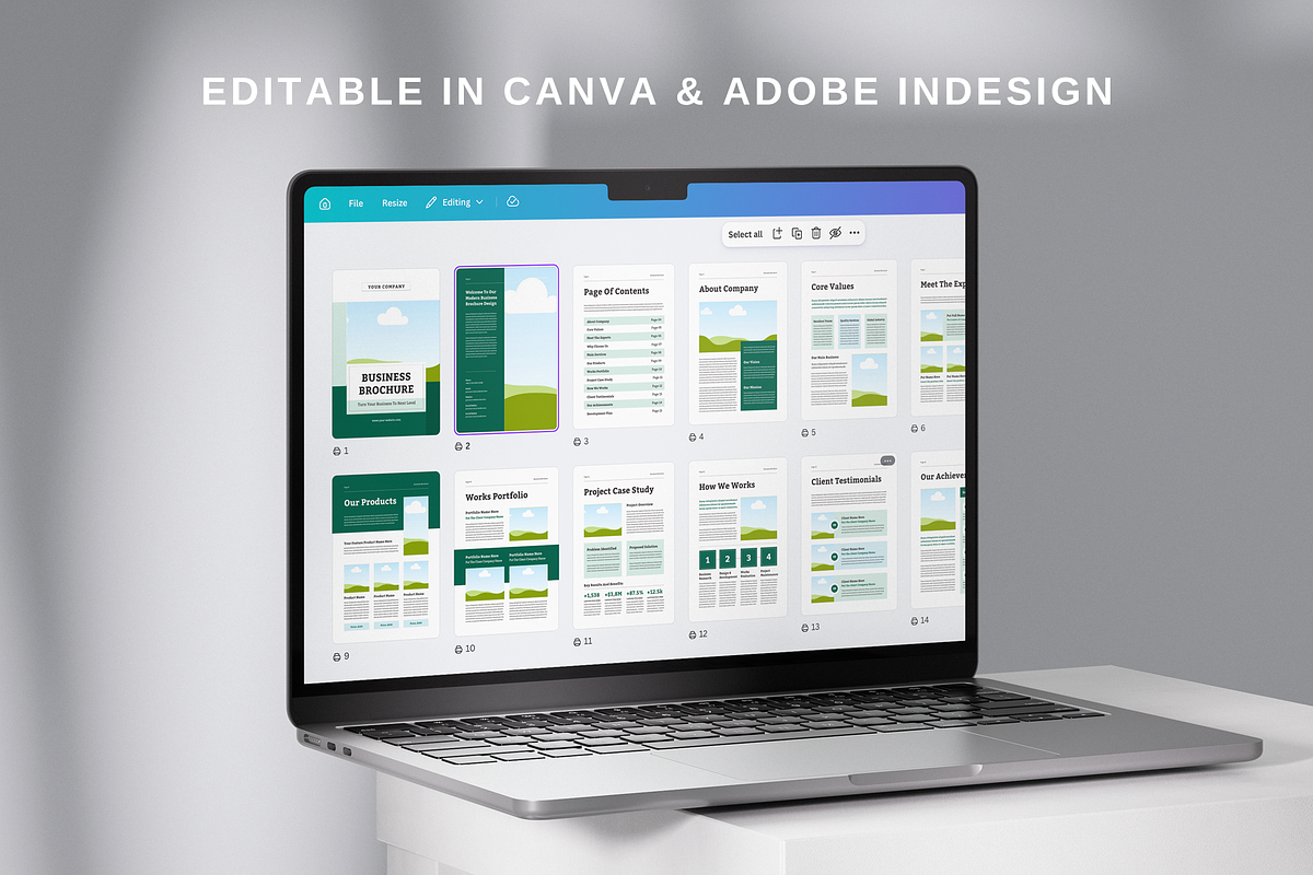Brochure Template | Canva & InDesign, a Brochure Template by Leaflove (Photo 10 of 10)