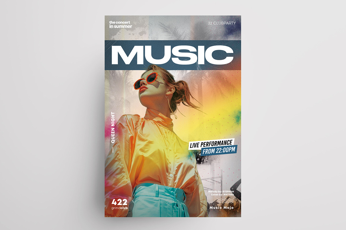 Music Artist Event Flyer Template, a Flyer Template by PixelsDesign (Photo 2 of 2)