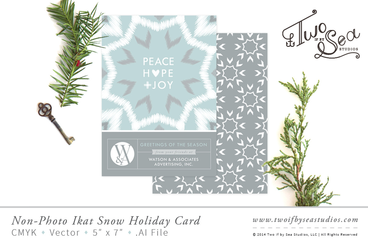 Non-Photo Corporate Holiday Card, a Stationery Template by Two if by Sea Studios