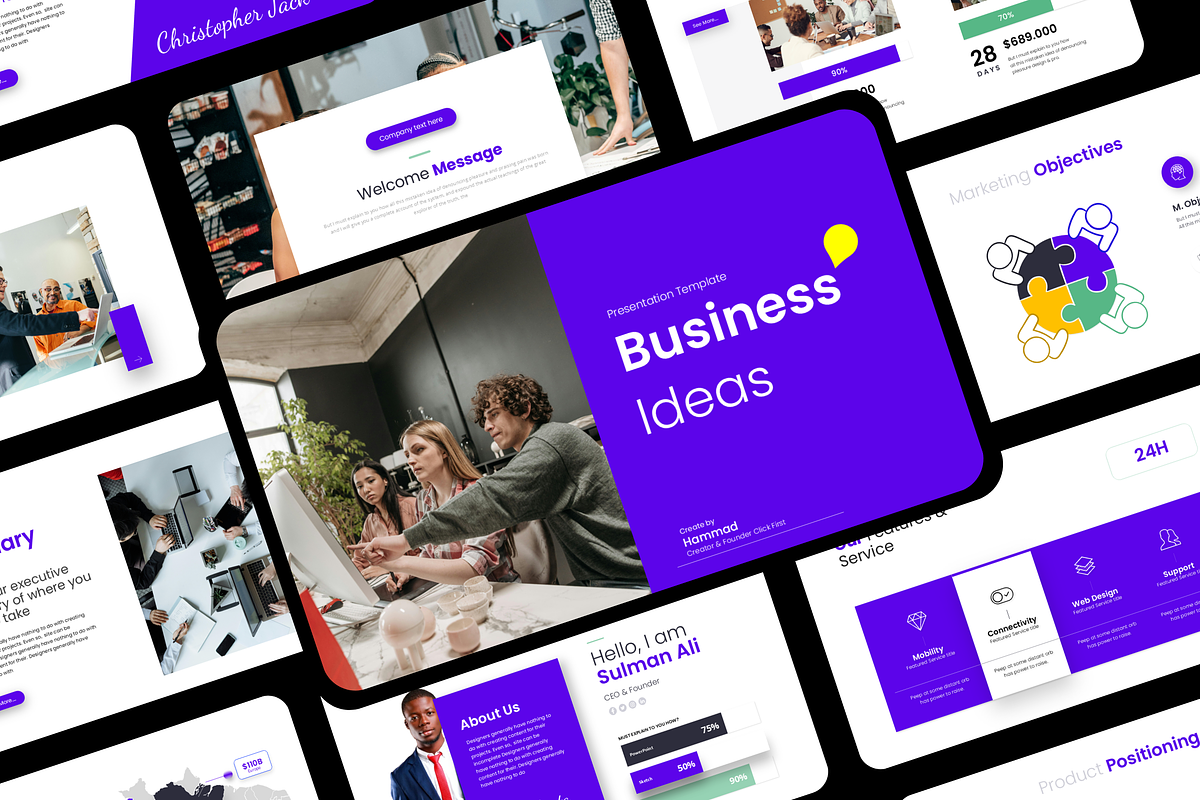 Business Powerpoint Presentation, a Presentation Template by Hammad Arif (Photo 1 of 3)