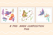 Modern Folk Spring: Symbolic Illustr, an Illustration by FaliushViktoriaArtist (Thumbnail 3 of 9)